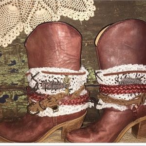 Upcycled Boho Laredo Boots 8.5